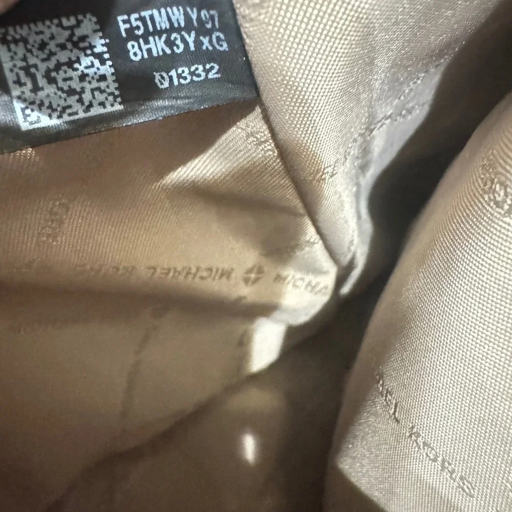 Michael‎ Kors Saffiano Leather Tote Bag Womens Large Luggage Brown Zip